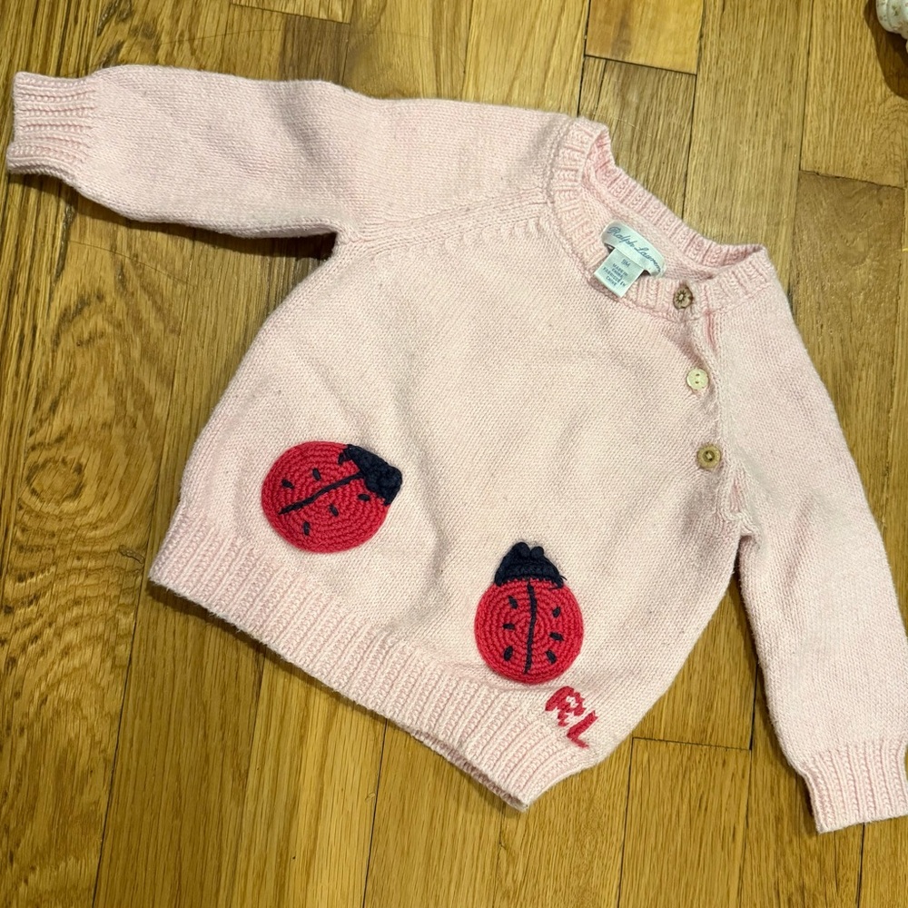 9M Ralph Lauren lady bug sweater